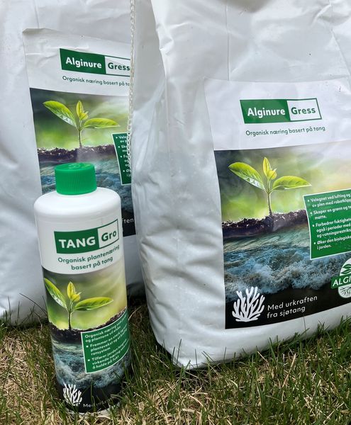 Hovedbilde KAMPANJE på Alginure Gress, 2 x 5 kg sekk og 500 ml TangGro plantenæring